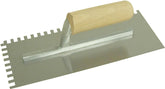 QLT 975 Trowel, 11 in L, 4-1/2 in W, Square Notch, Straight Handle